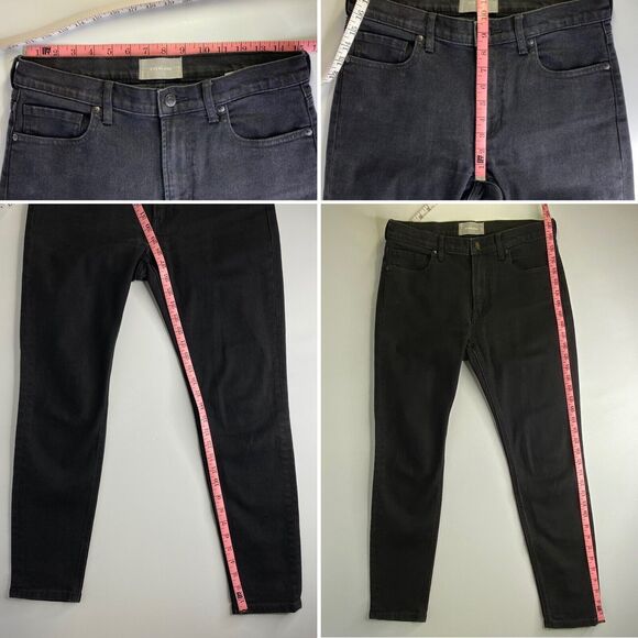Everlane Black Denim Jeans Womens Size 29 Regular 9.75” Mid Rise Skinny - Picture 9 of 12